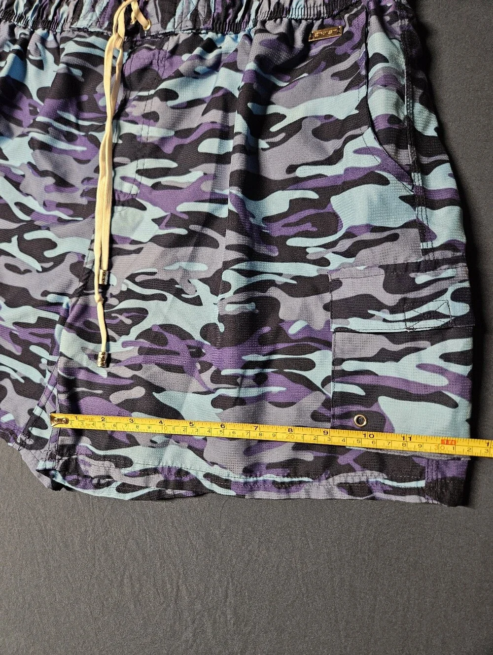 2(X)IST Men's Camo Swim Shorts XL Multicolor Mesh Lined Drawstring Waist